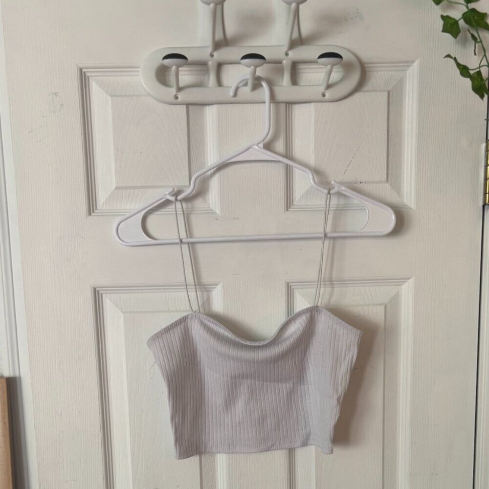 White Ribbed Tank Top - Originally 20.00